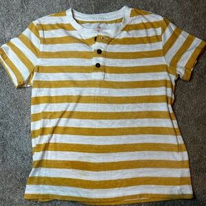 Boys Cat & Jack Striped Yellow and White Kids Henley